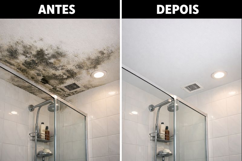 Superfície com mofo antes da limpeza a laser.